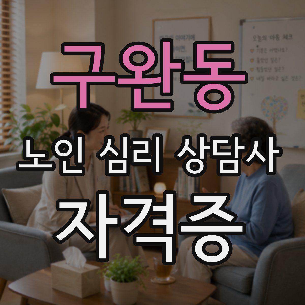 구완동 노인 심리 상담사 자격증