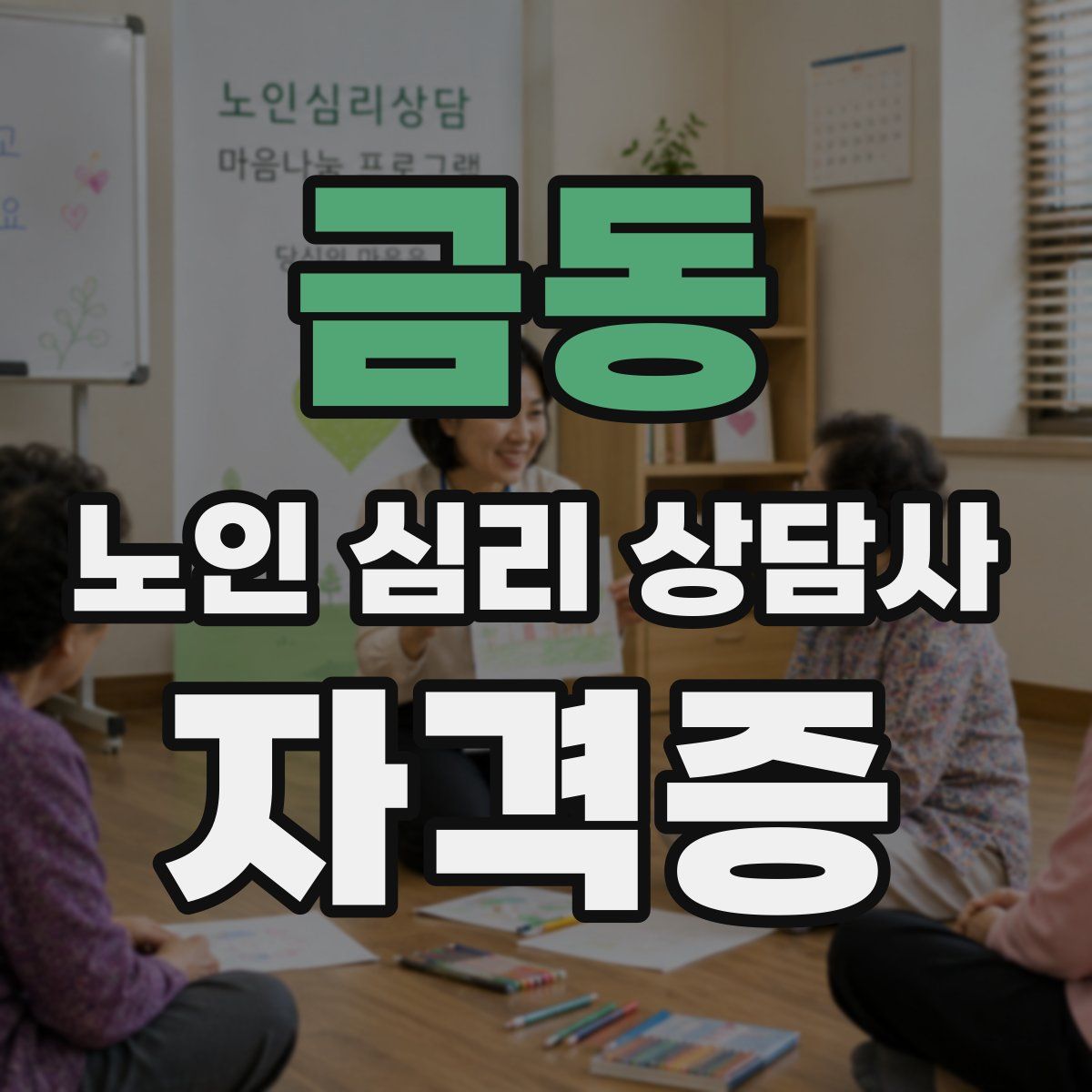 금동 노인 심리 상담사 자격증