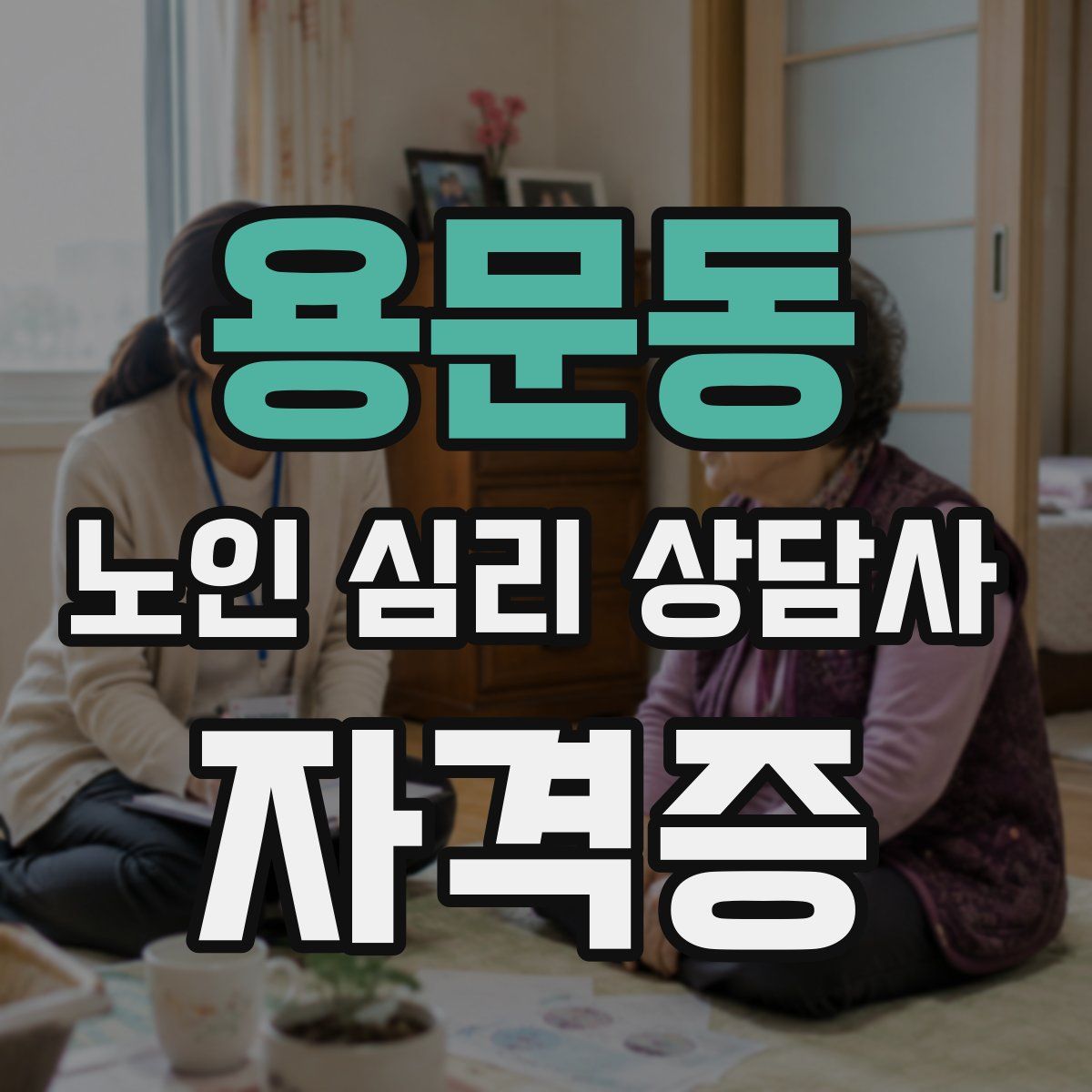 용문동 노인 심리 상담사 자격증