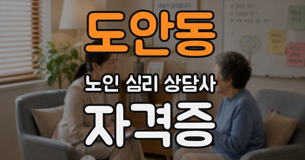 도안동 노인 심리 상담사 자격증