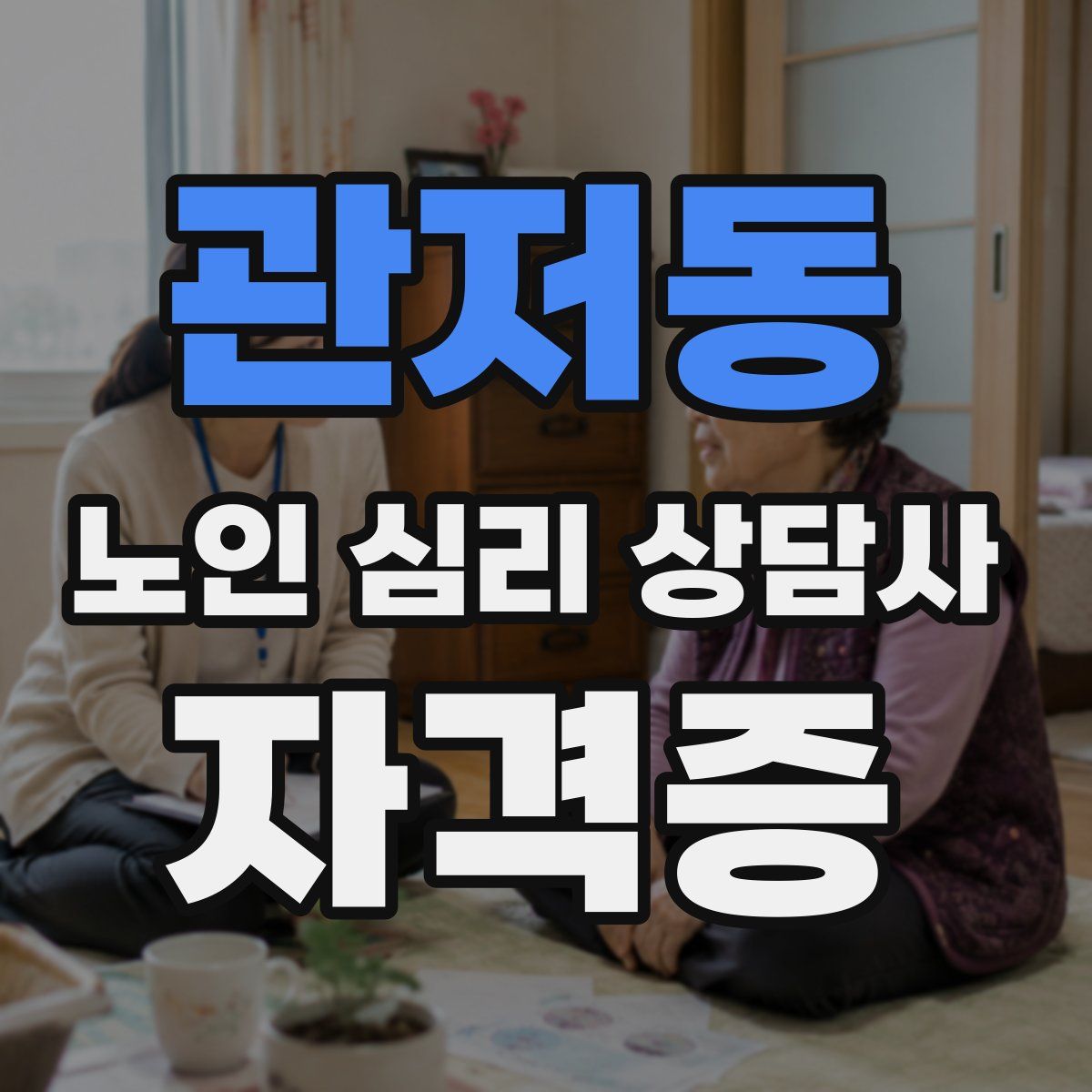 관저동 노인 심리 상담사 자격증
