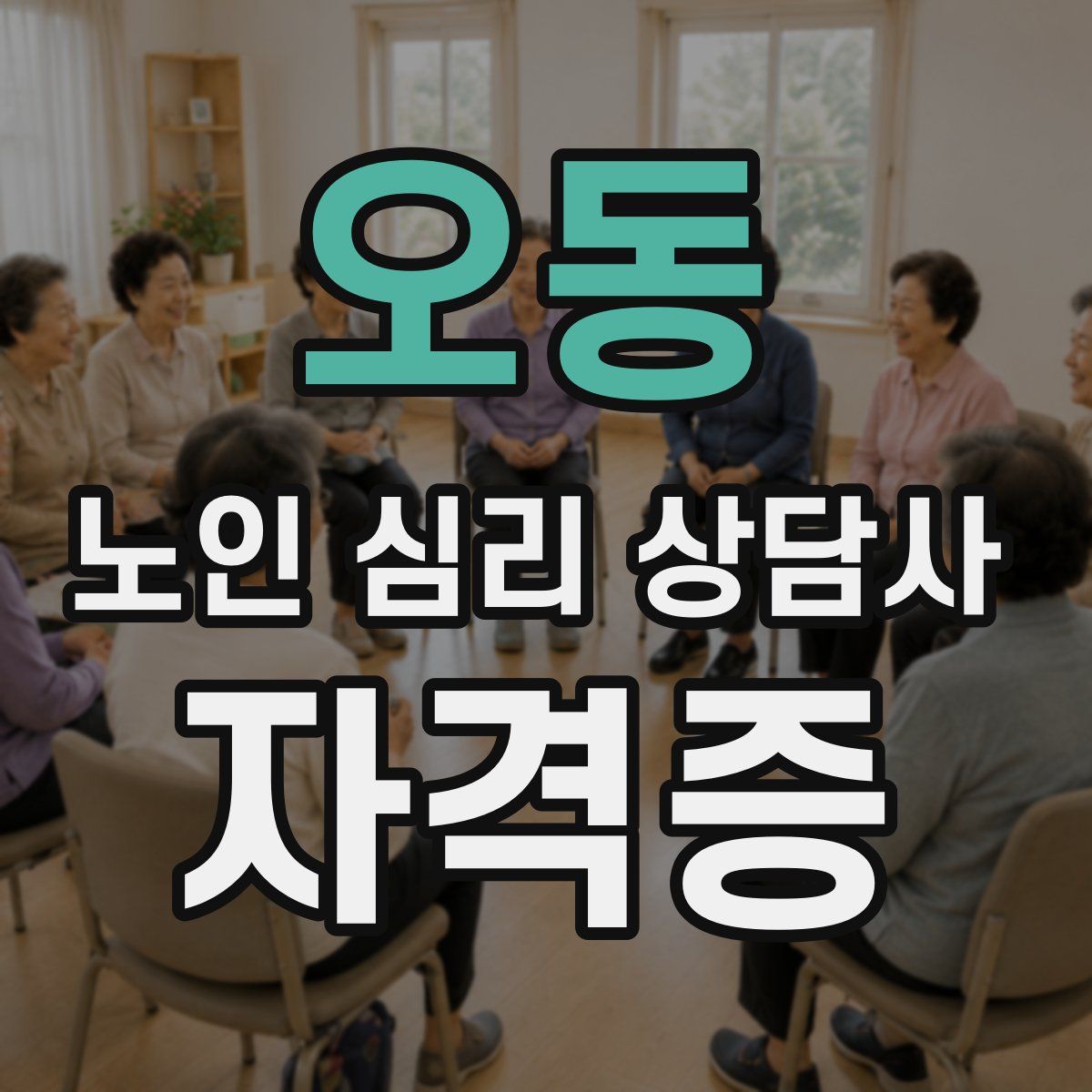 오동 노인 심리 상담사 자격증