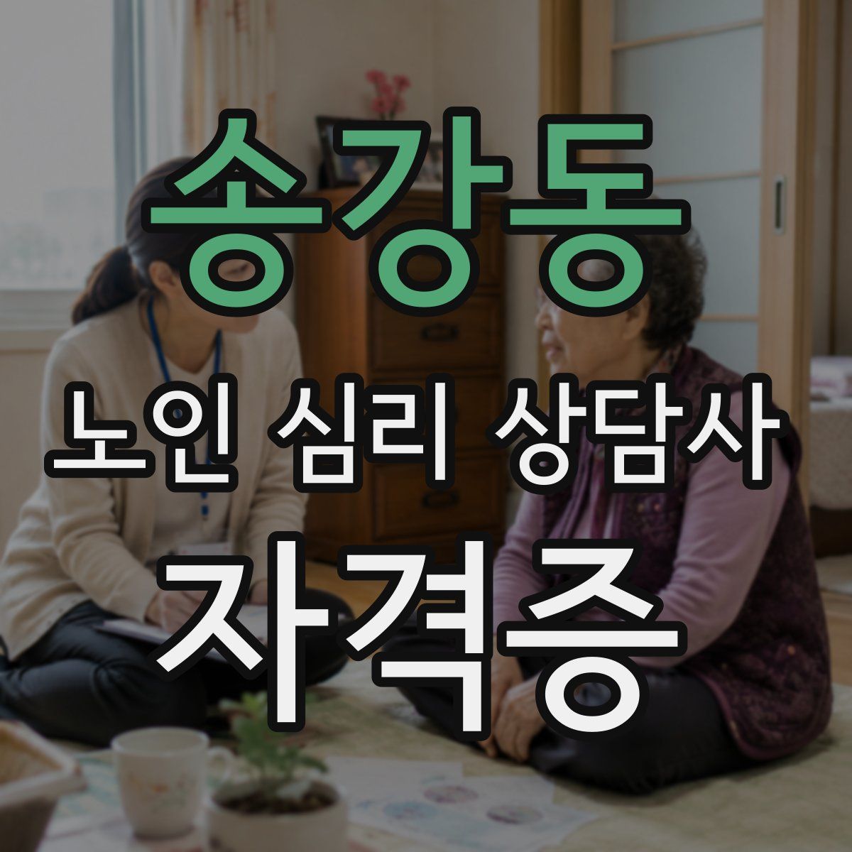 송강동 노인 심리 상담사 자격증