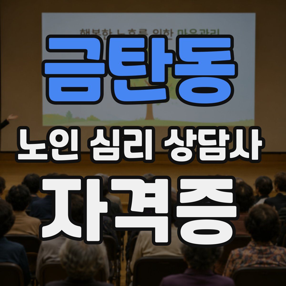 금탄동 노인 심리 상담사 자격증