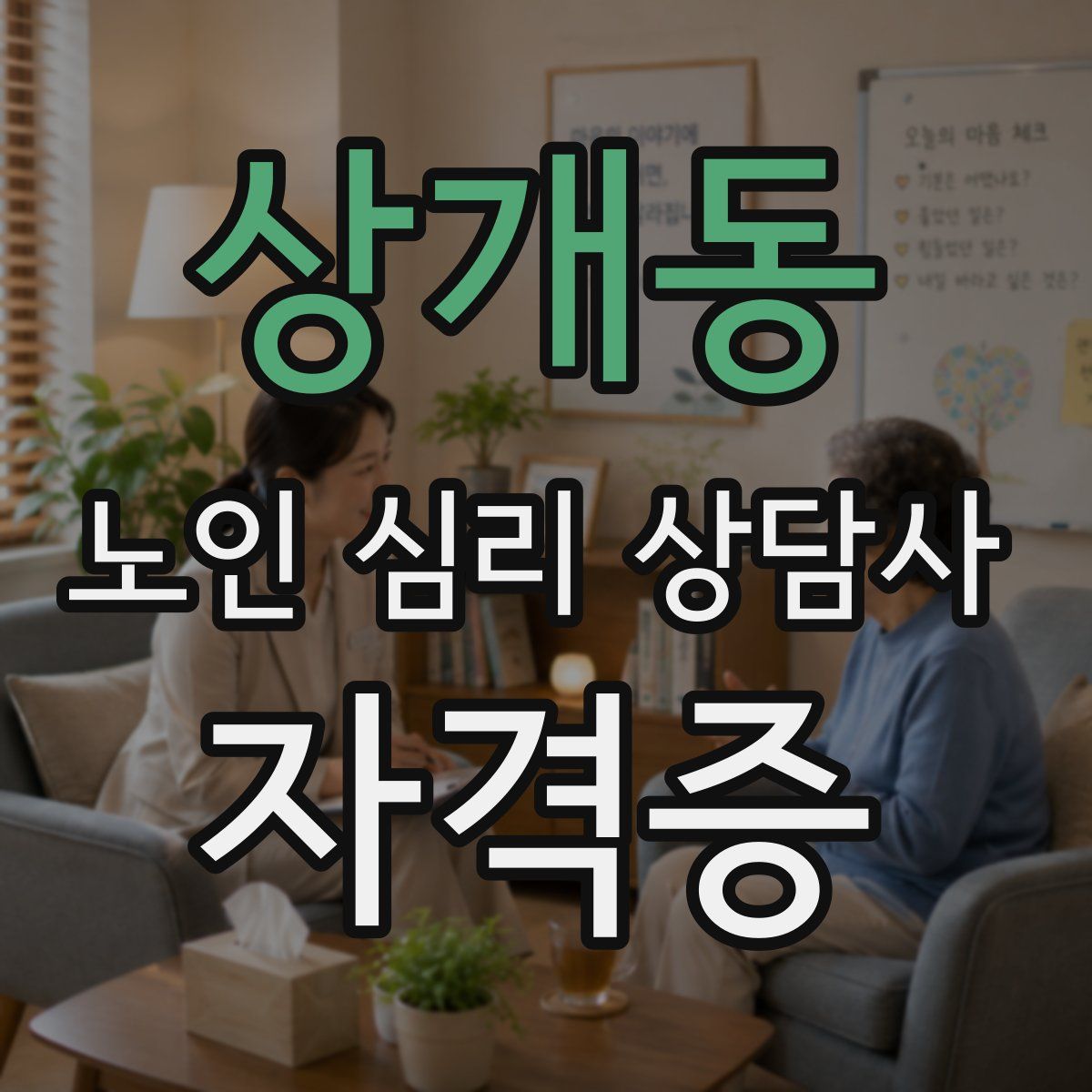 상개동 노인 심리 상담사 자격증