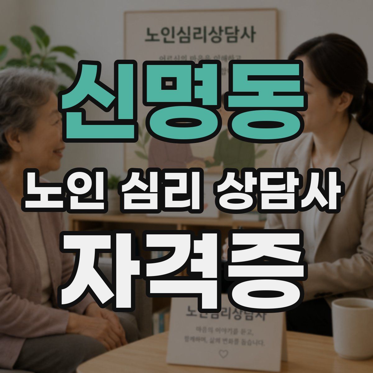 신명동 노인 심리 상담사 자격증