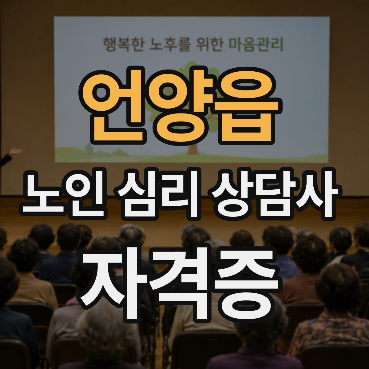 언양읍 노인 심리 상담사 자격증