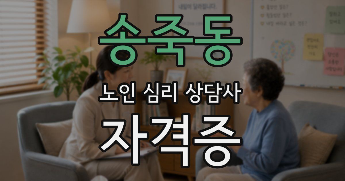 송죽동 노인 심리 상담사 자격증
