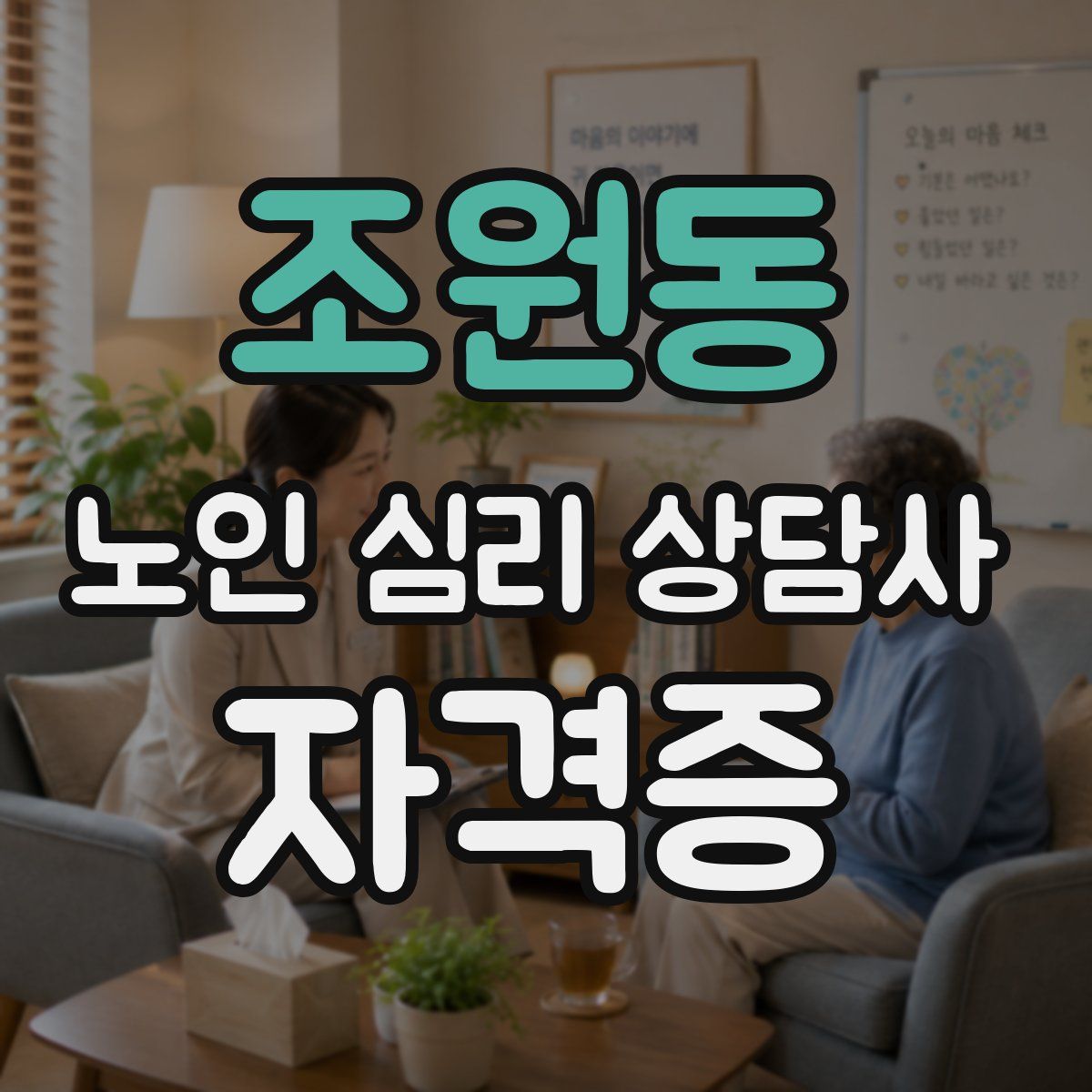 조원동 노인 심리 상담사 자격증