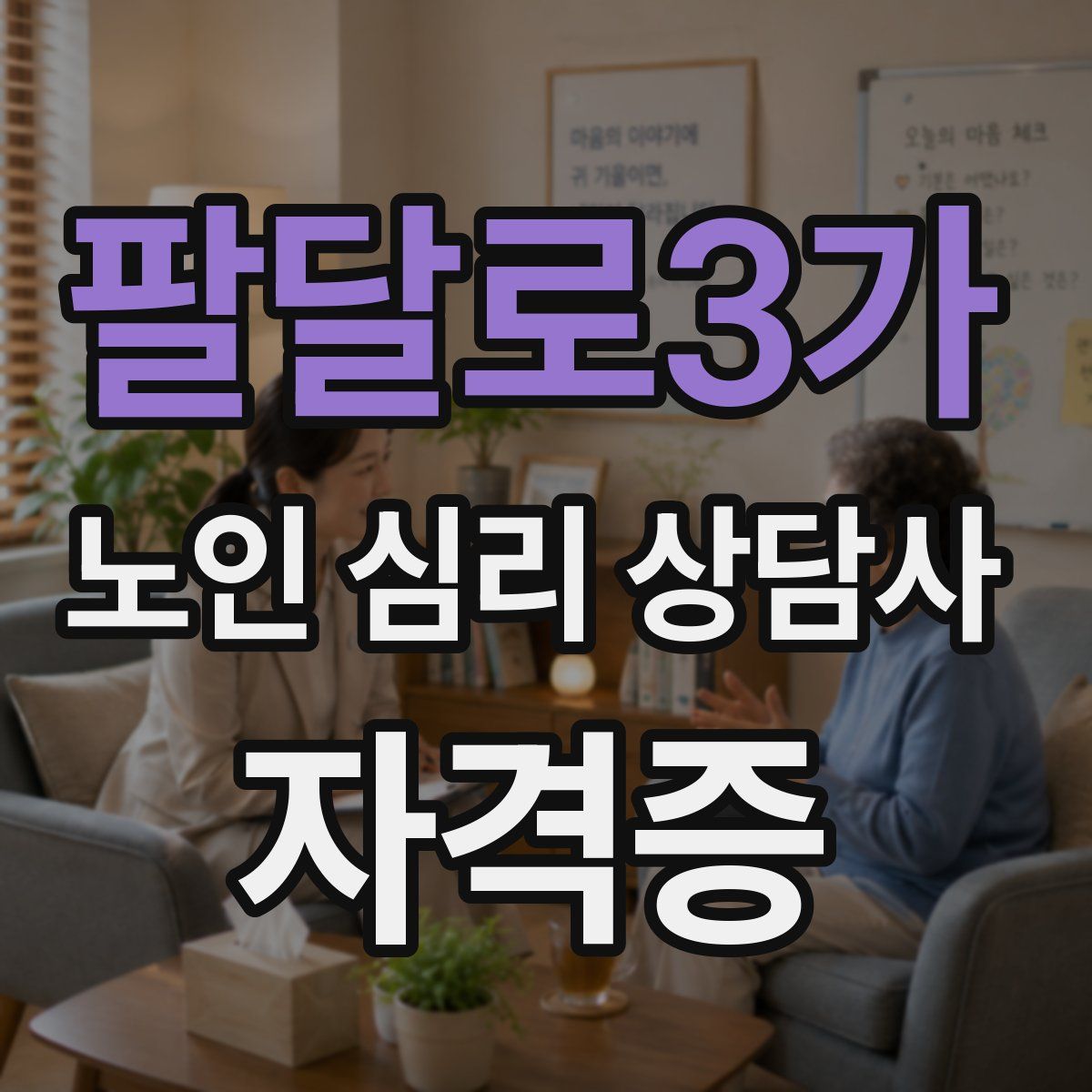 팔달로3가 노인 심리 상담사 자격증