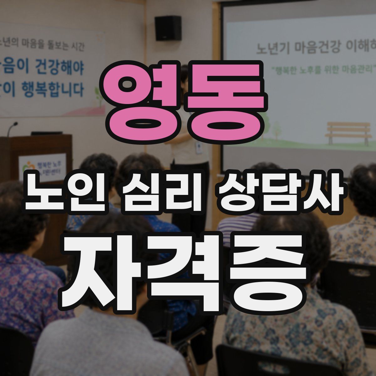 영동 노인 심리 상담사 자격증