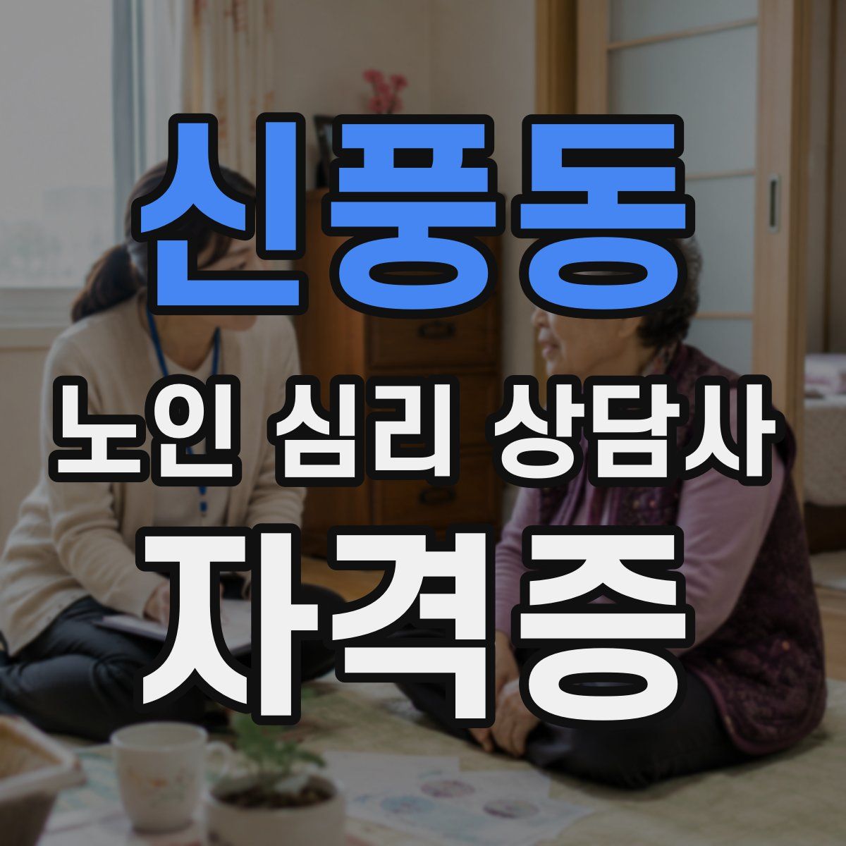 신풍동 노인 심리 상담사 자격증