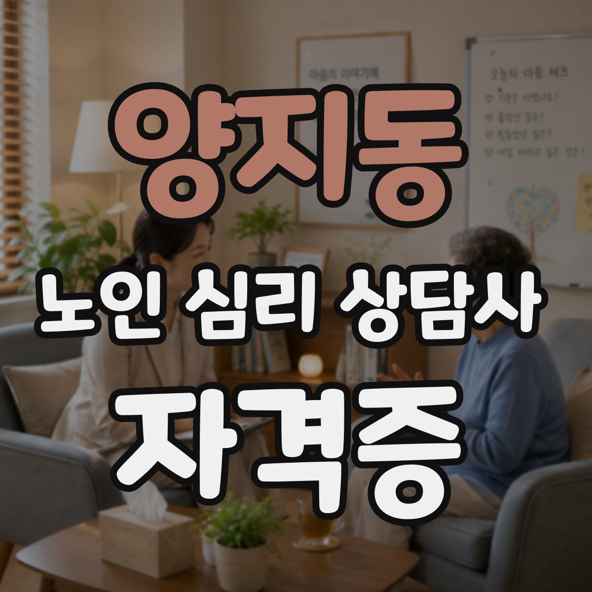 양지동 노인 심리 상담사 자격증