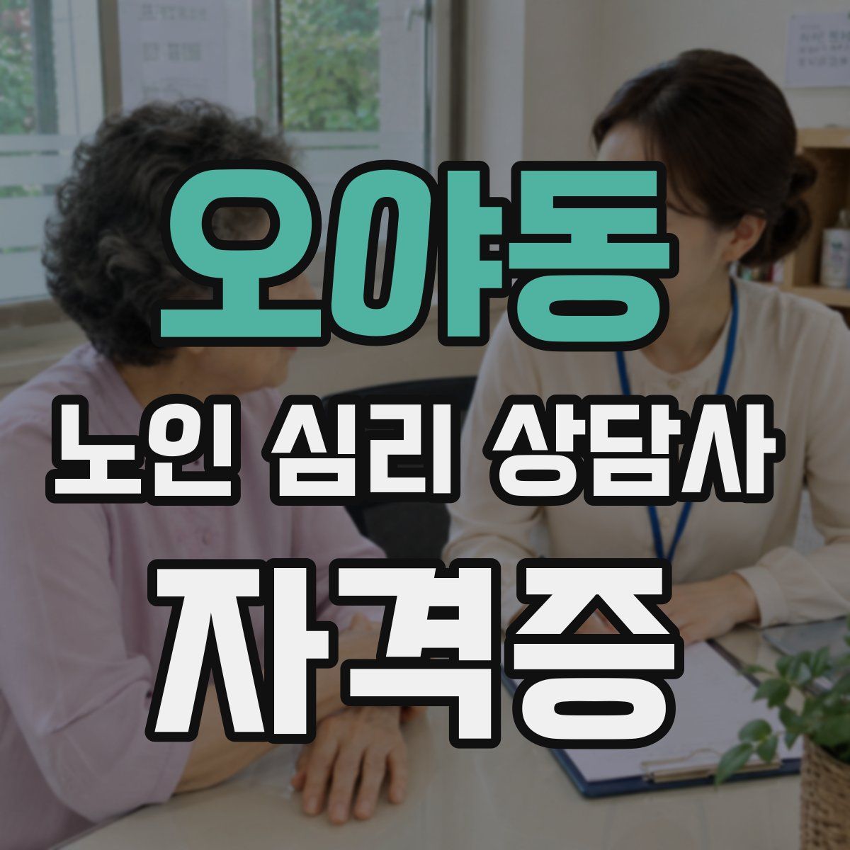 오야동 노인 심리 상담사 자격증