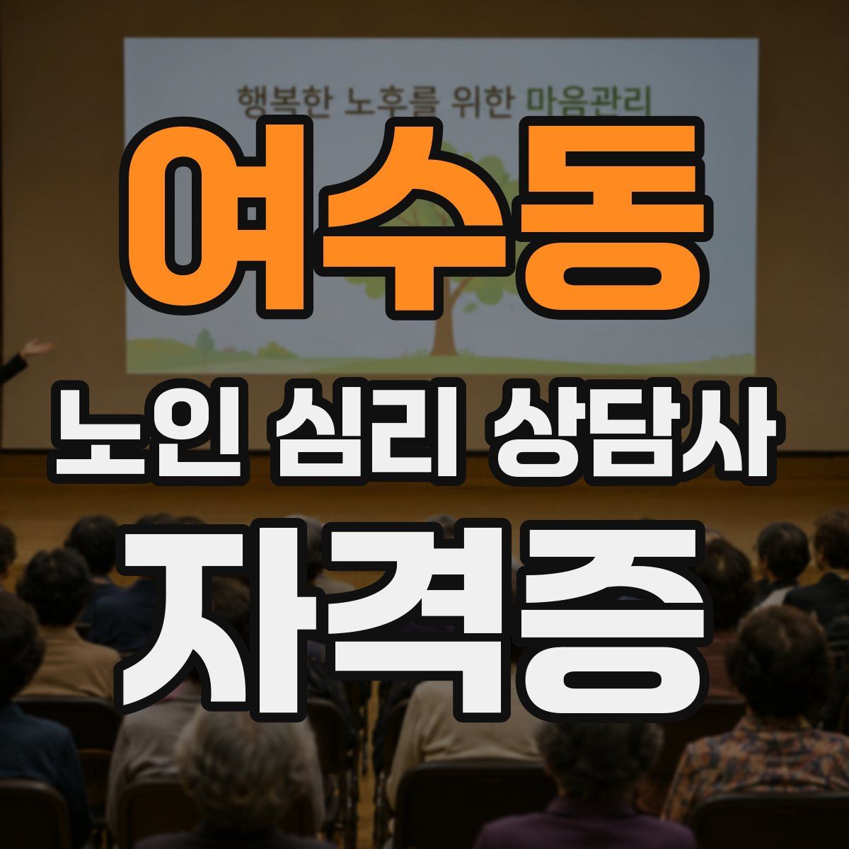 여수동 노인 심리 상담사 자격증
