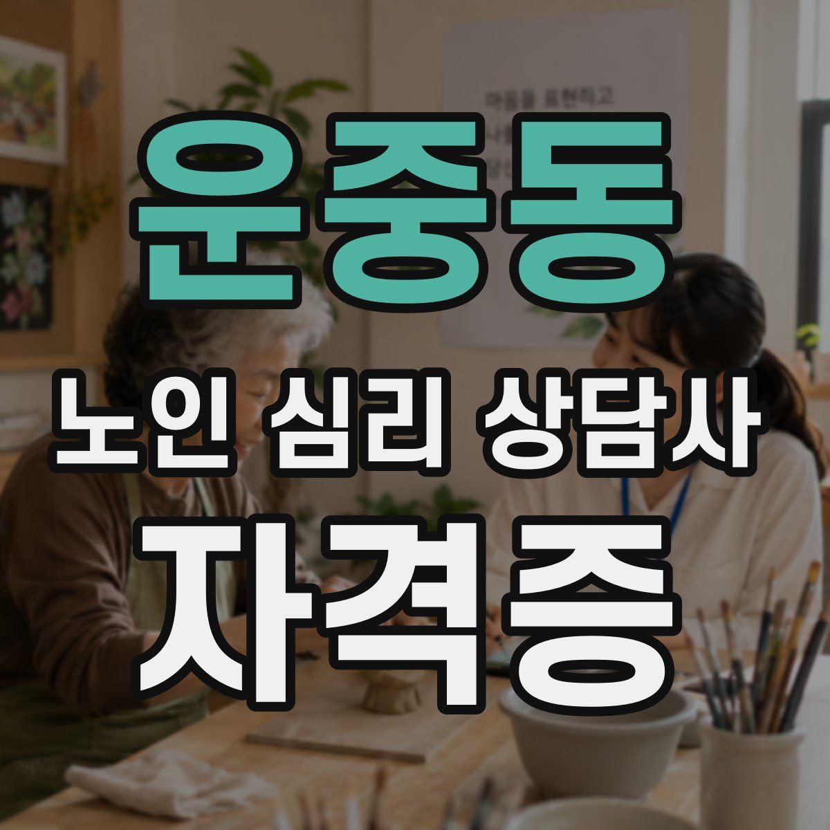 운중동 노인 심리 상담사 자격증