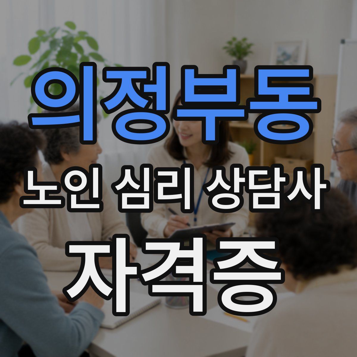 의정부동 노인 심리 상담사 자격증