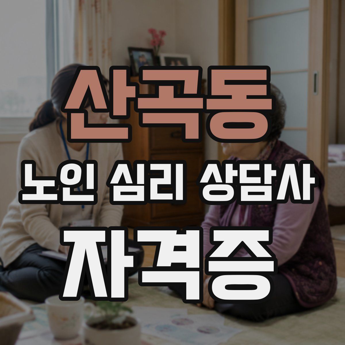 산곡동 노인 심리 상담사 자격증
