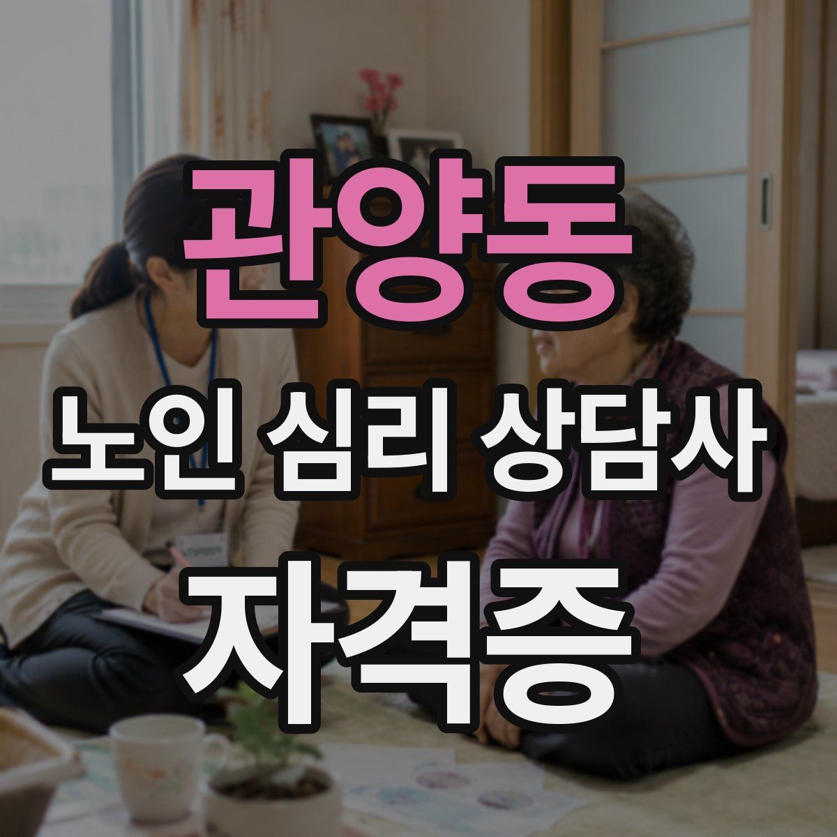 관양동 노인 심리 상담사 자격증