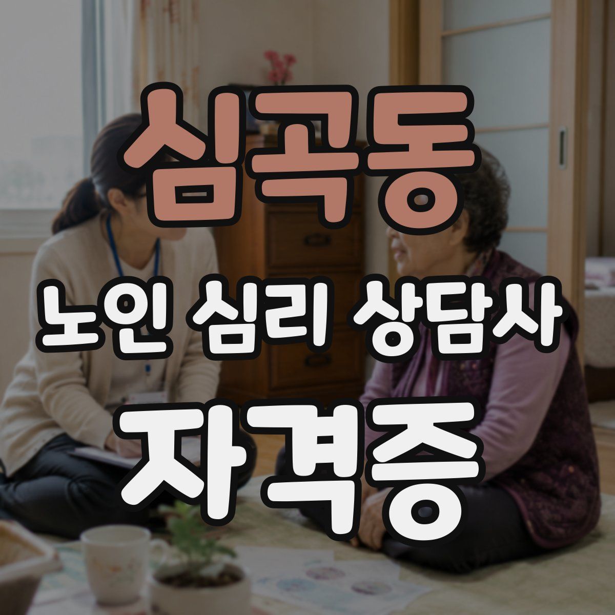 심곡동 노인 심리 상담사 자격증