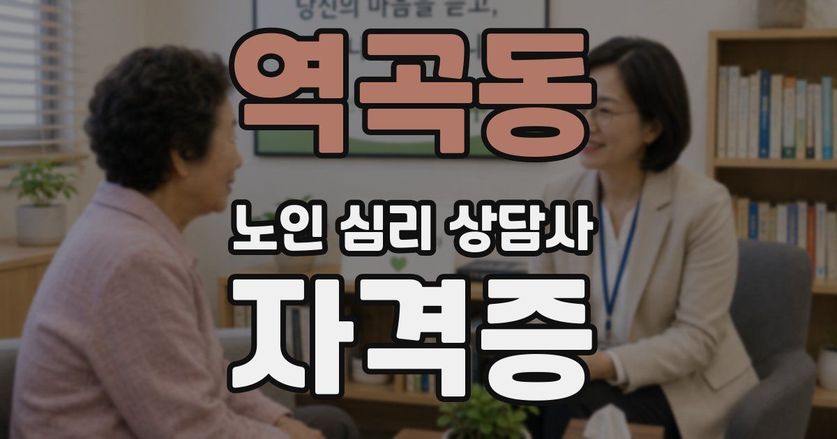 역곡동 노인 심리 상담사 자격증