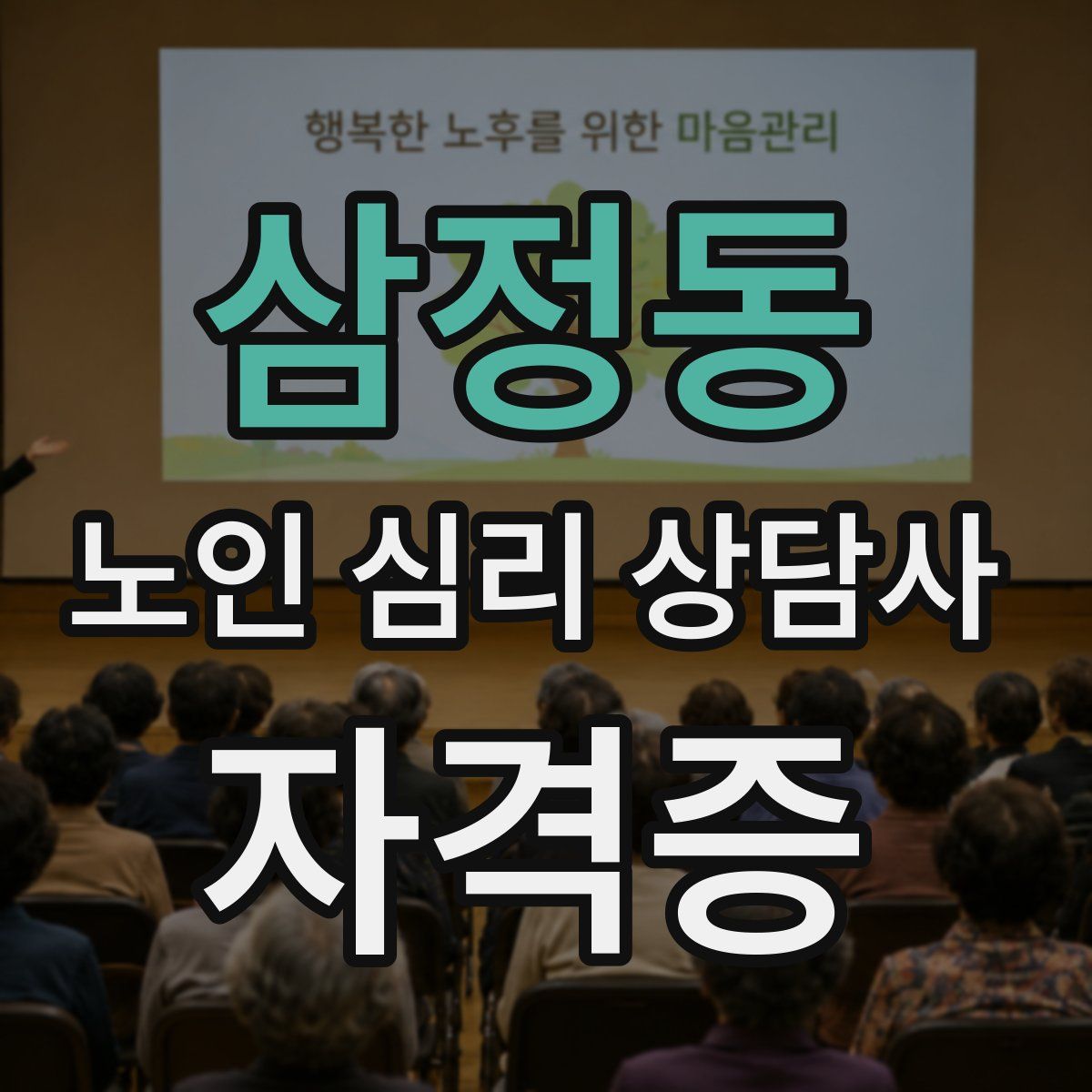삼정동 노인 심리 상담사 자격증