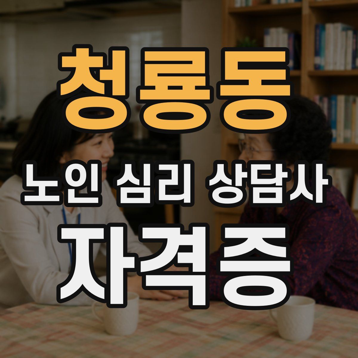 청룡동 노인 심리 상담사 자격증