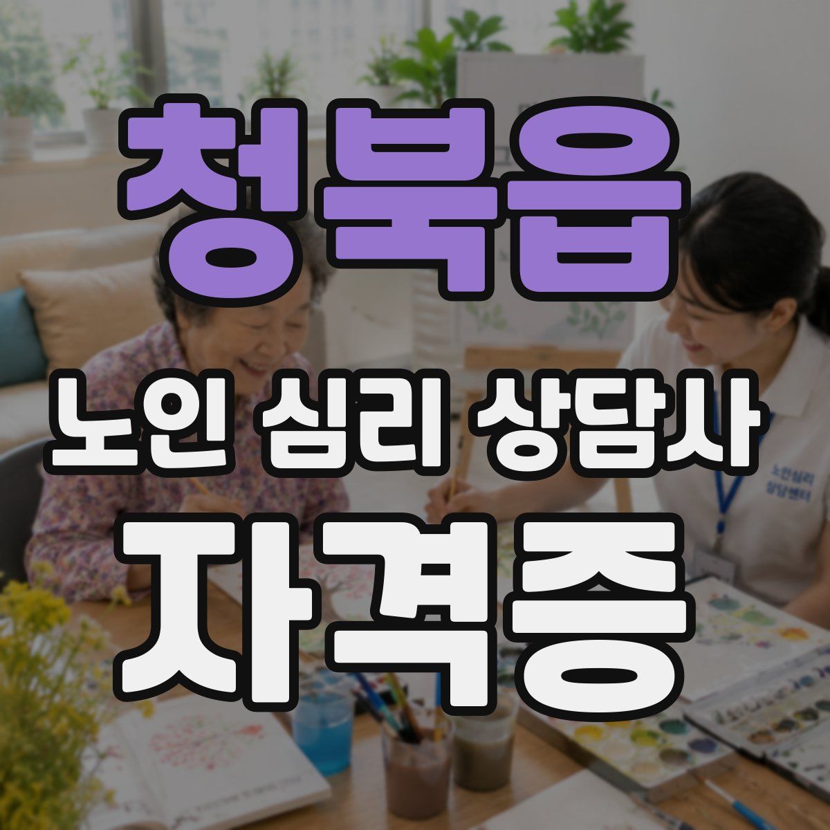 청북읍 노인 심리 상담사 자격증
