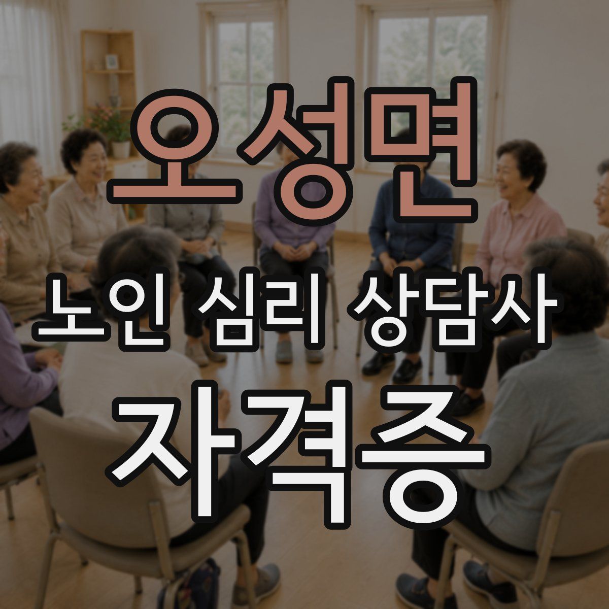 오성면 노인 심리 상담사 자격증