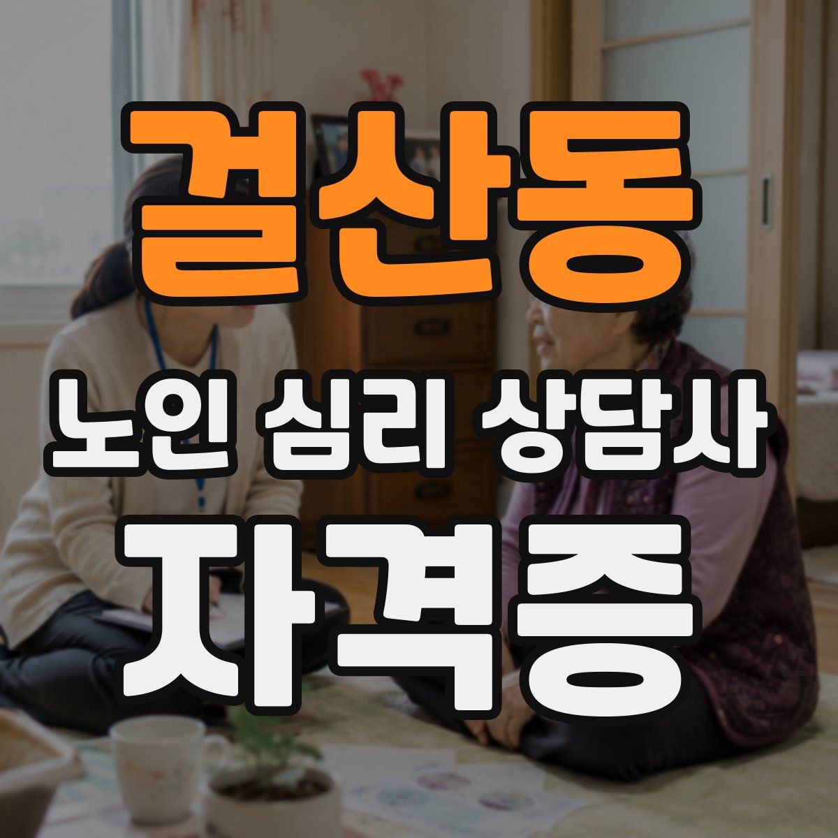 걸산동 노인 심리 상담사 자격증