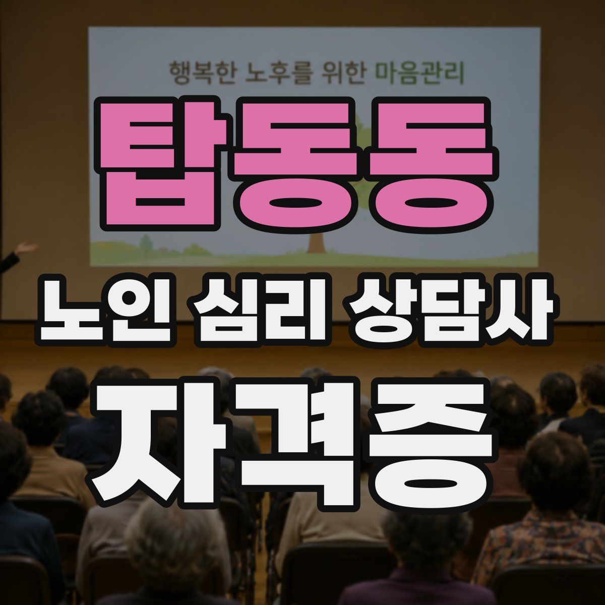 탑동동 노인 심리 상담사 자격증