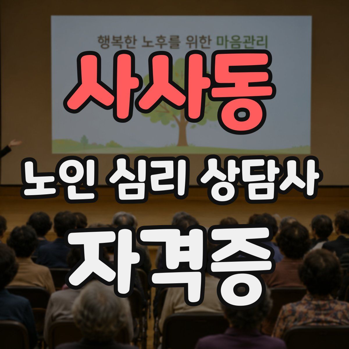 사사동 노인 심리 상담사 자격증