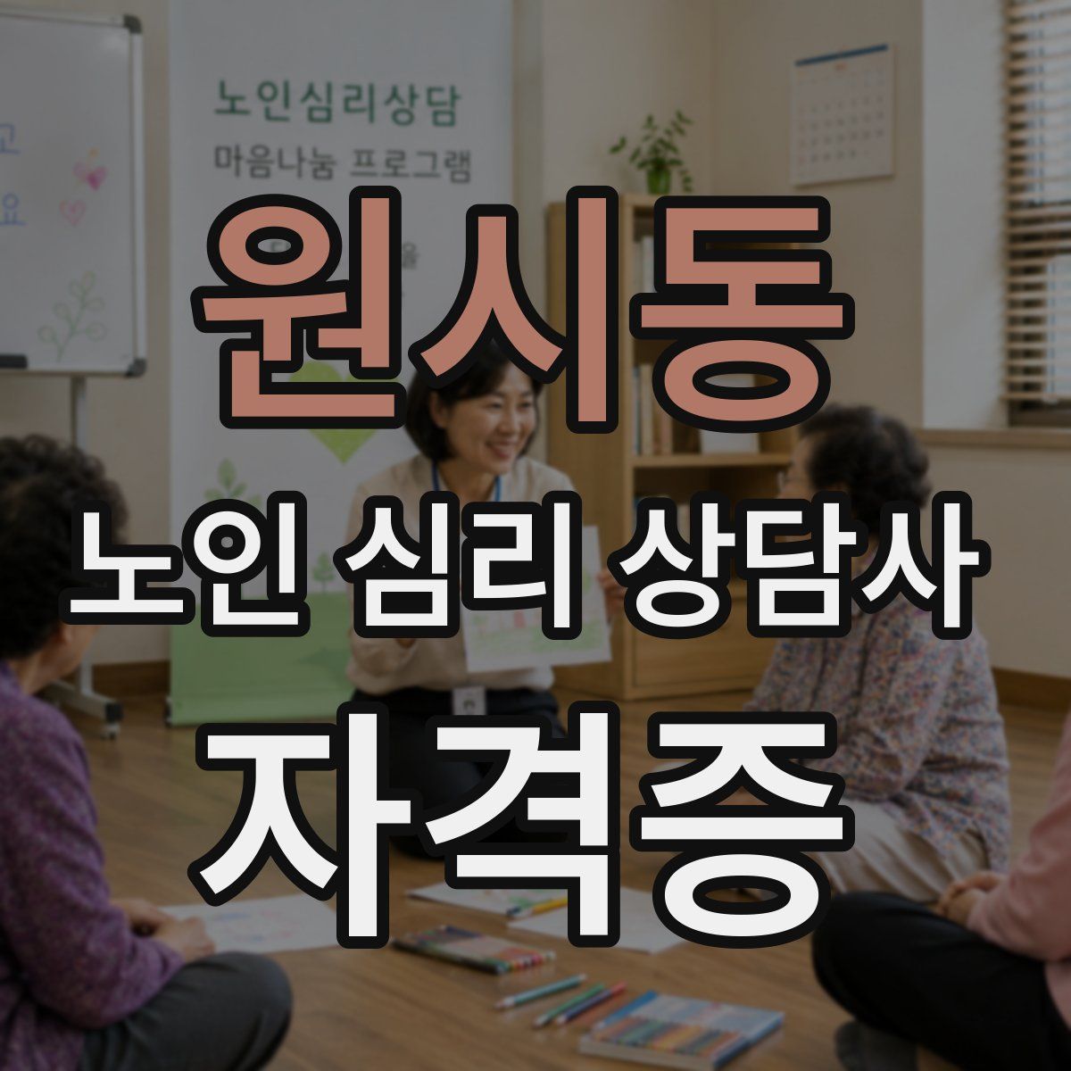 원시동 노인 심리 상담사 자격증