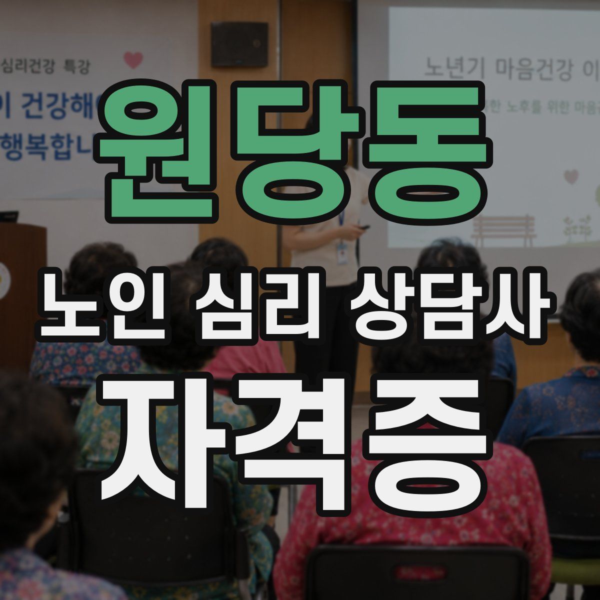 원당동 노인 심리 상담사 자격증