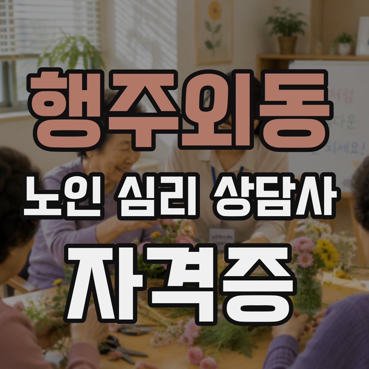 행주외동 노인 심리 상담사 자격증