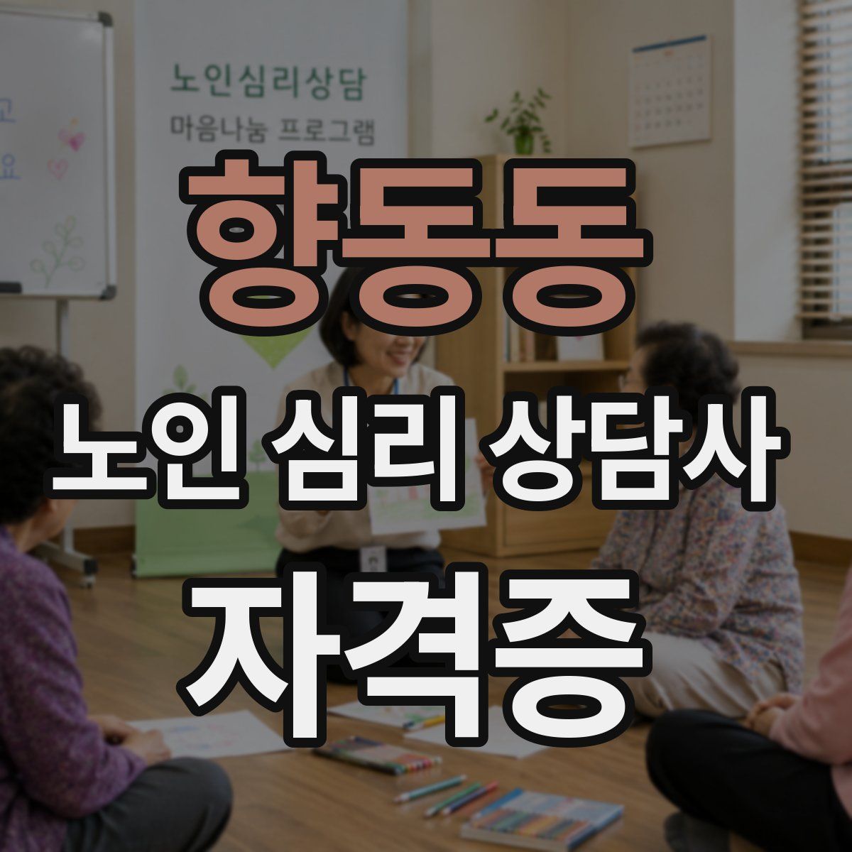 향동동 노인 심리 상담사 자격증
