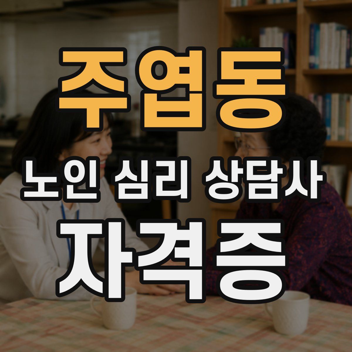 주엽동 노인 심리 상담사 자격증