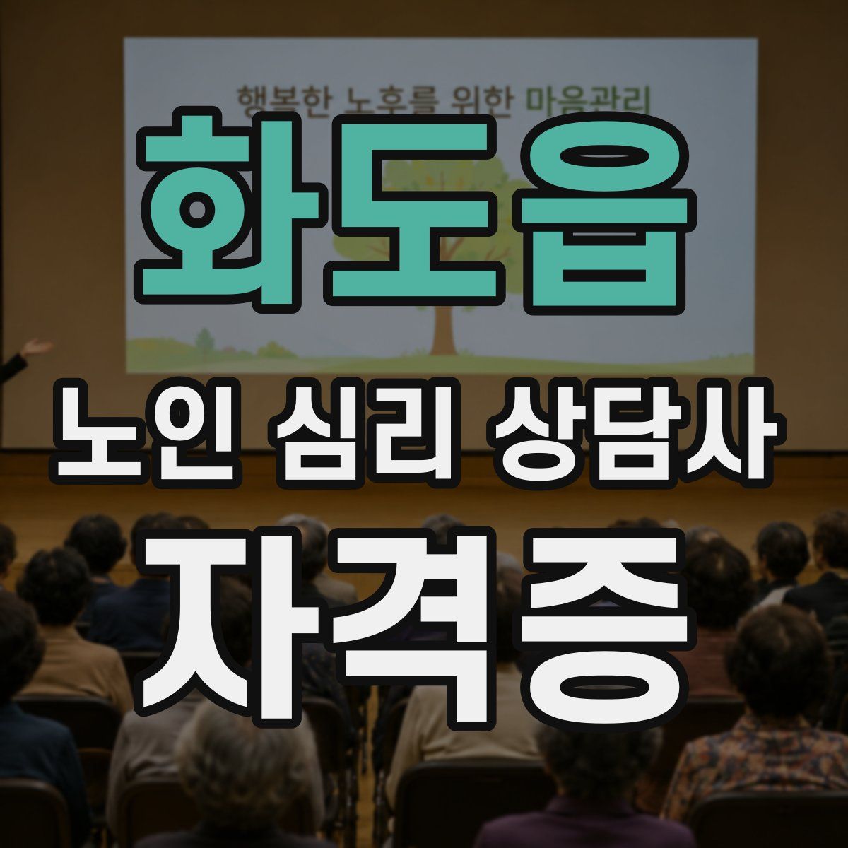 화도읍 노인 심리 상담사 자격증