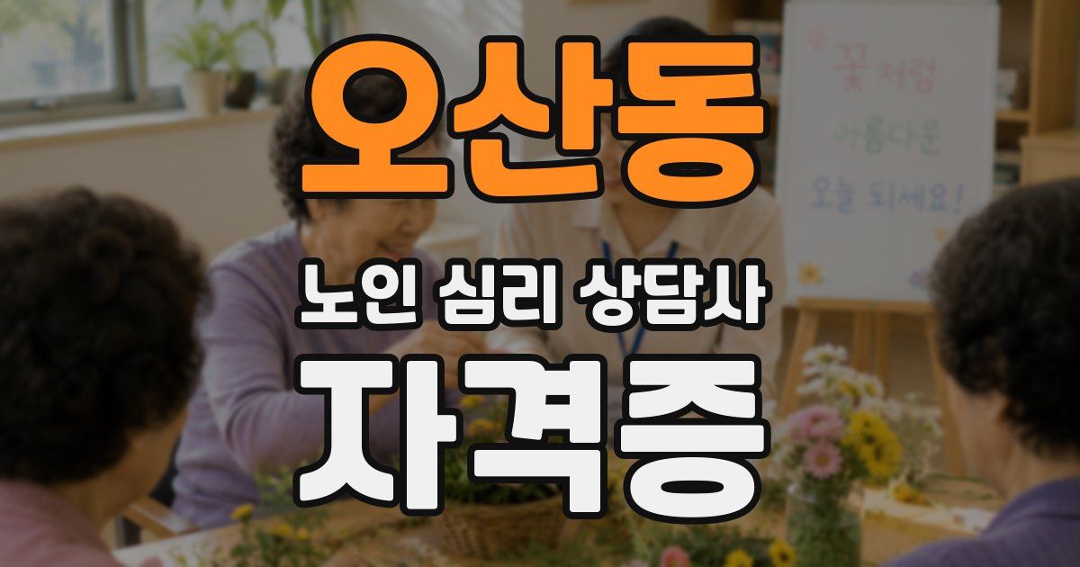 오산동 노인 심리 상담사 자격증