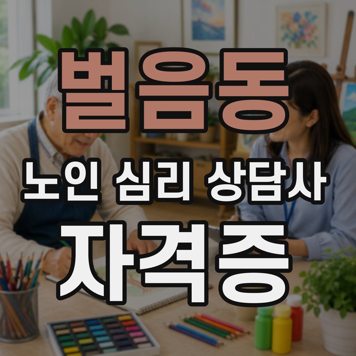 벌음동 노인 심리 상담사 자격증