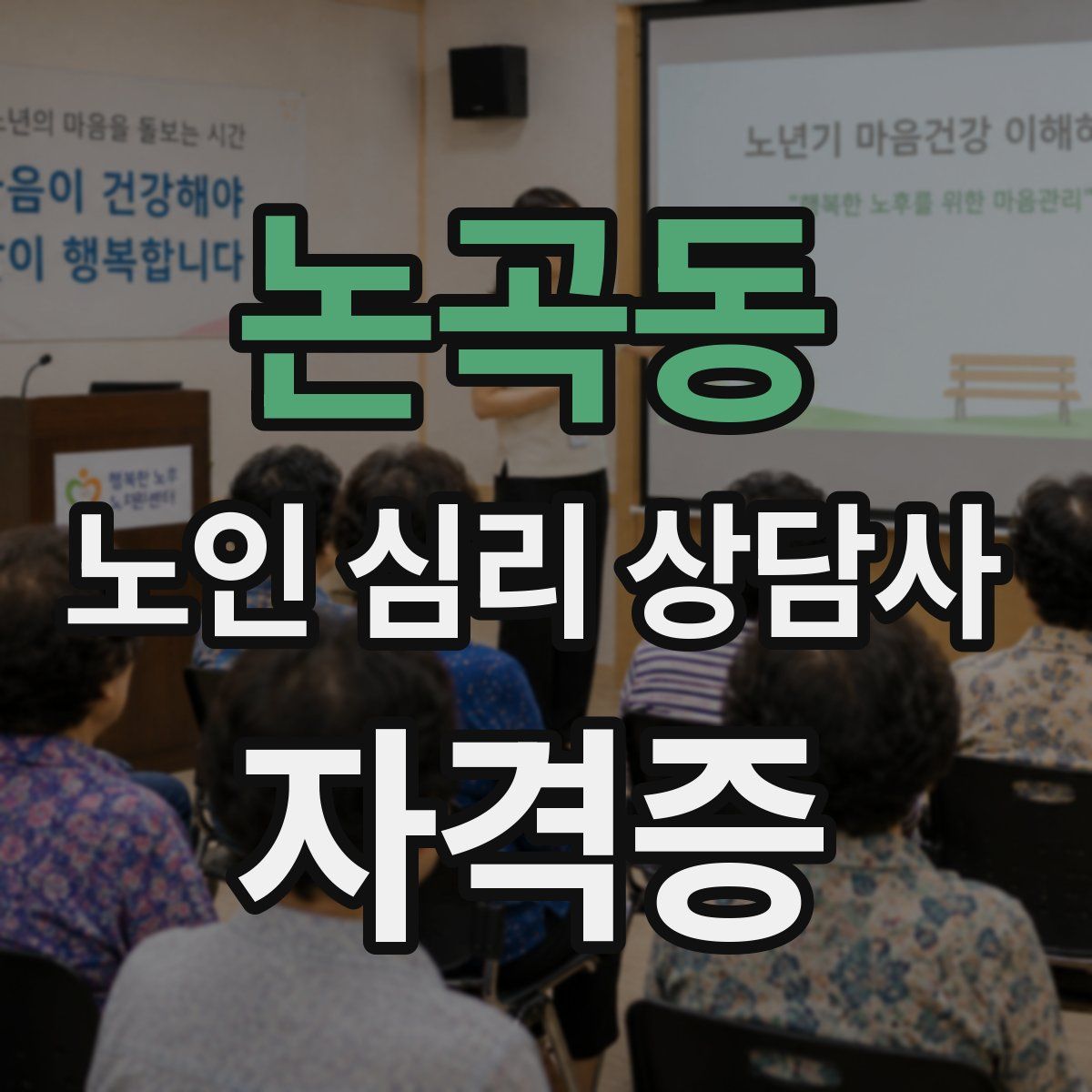 논곡동 노인 심리 상담사 자격증