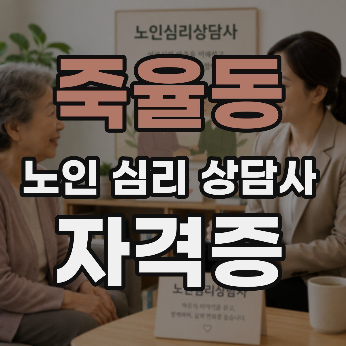 죽율동 노인 심리 상담사 자격증