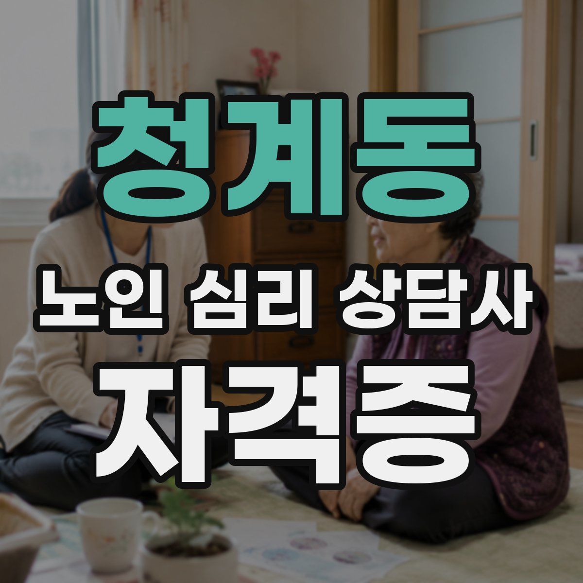 청계동 노인 심리 상담사 자격증