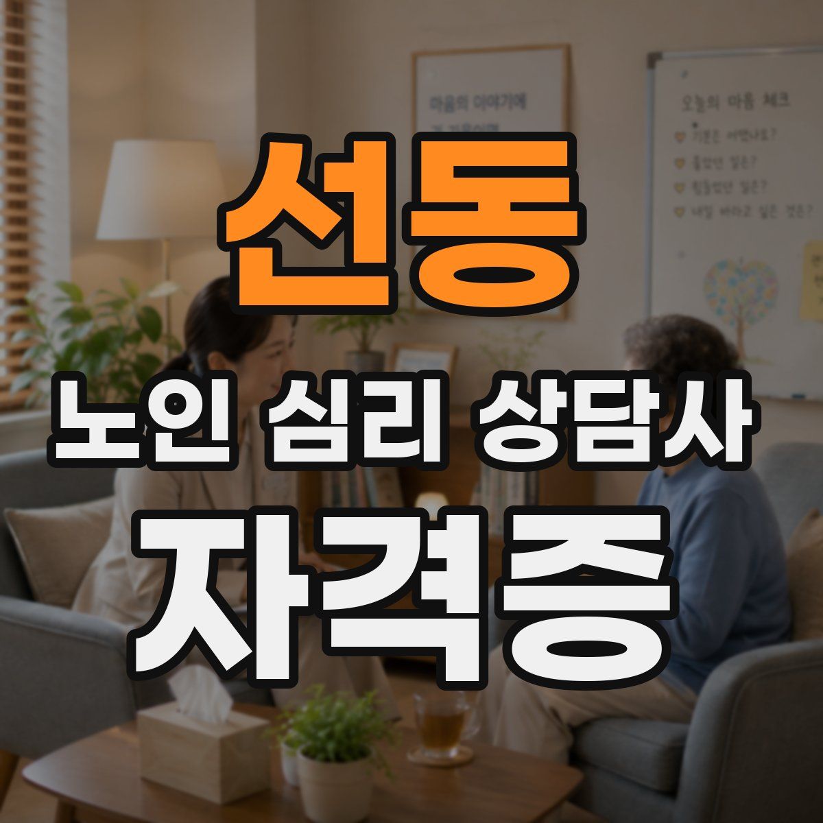 선동 노인 심리 상담사 자격증