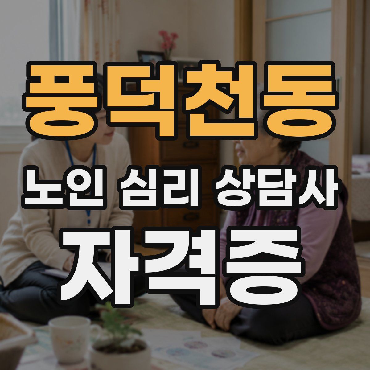 풍덕천동 노인 심리 상담사 자격증