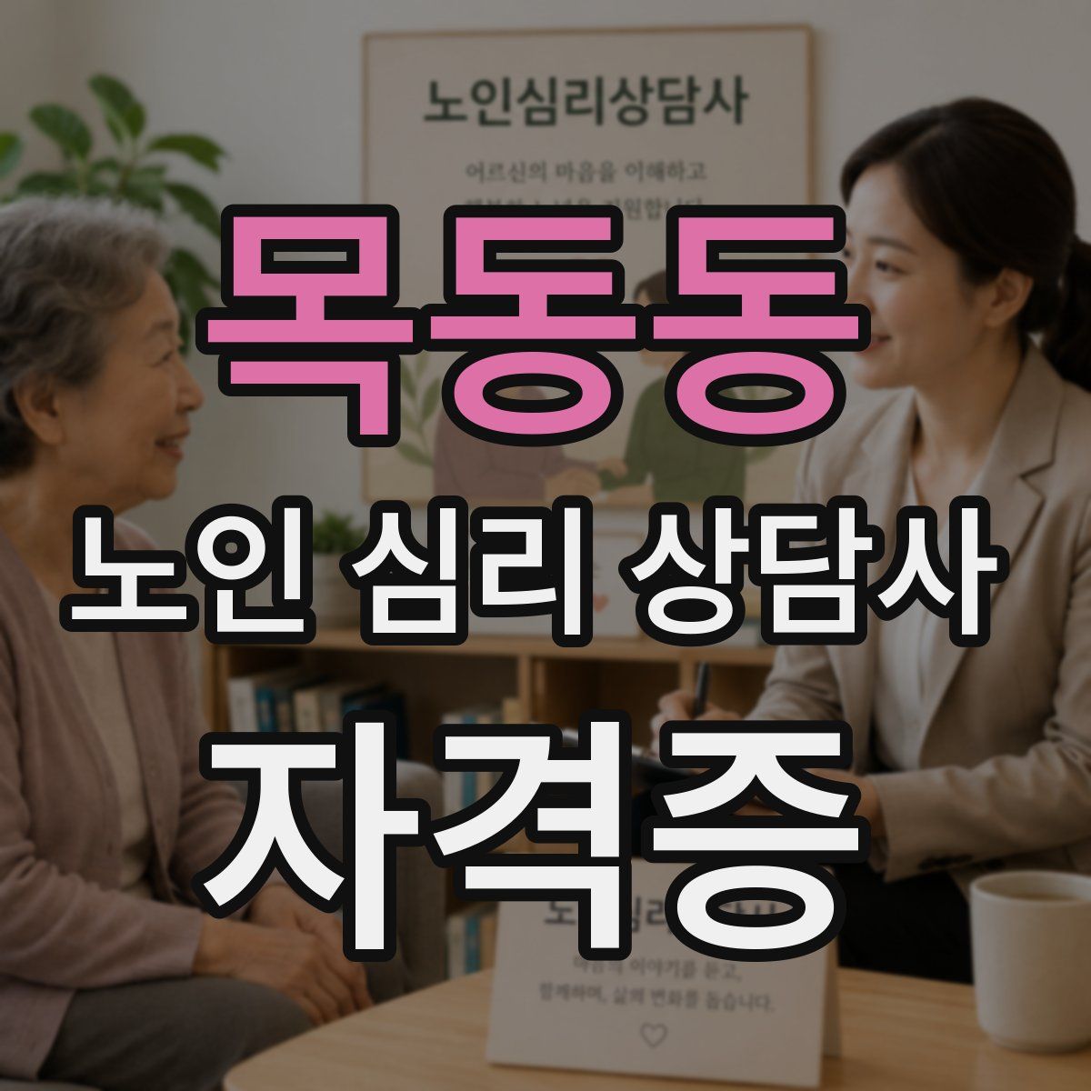 목동동 노인 심리 상담사 자격증