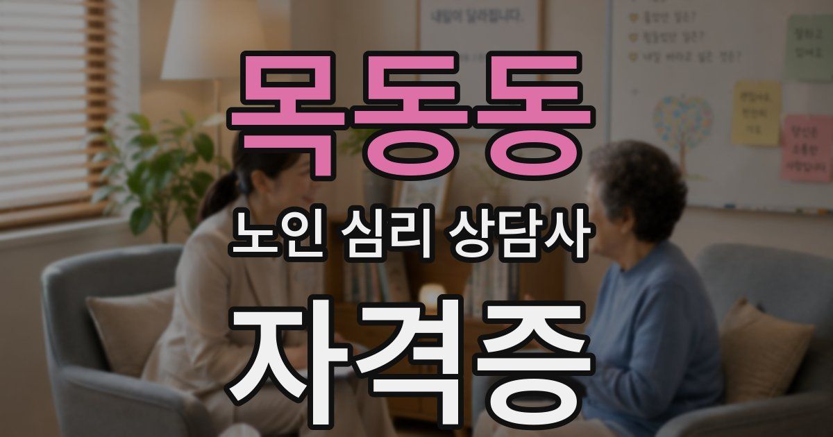 목동동 노인 심리 상담사 자격증