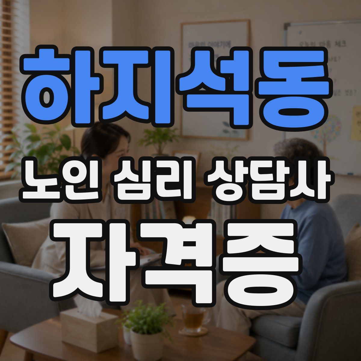 하지석동 노인 심리 상담사 자격증