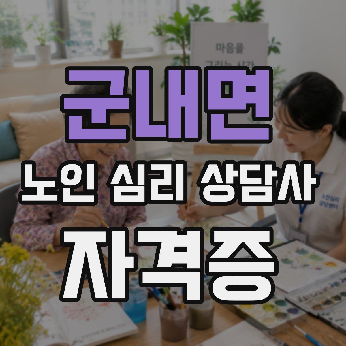 군내면 노인 심리 상담사 자격증