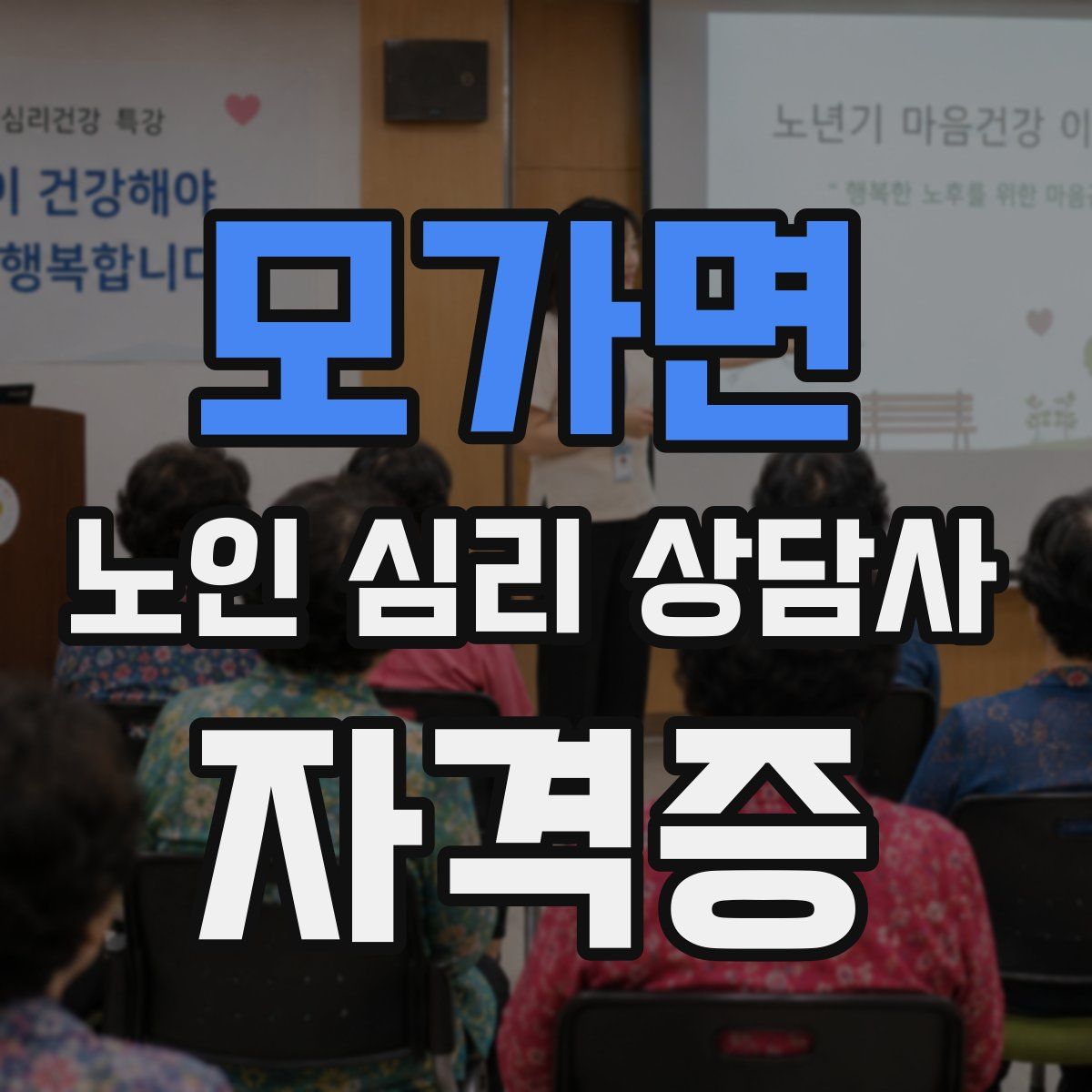 모가면 노인 심리 상담사 자격증